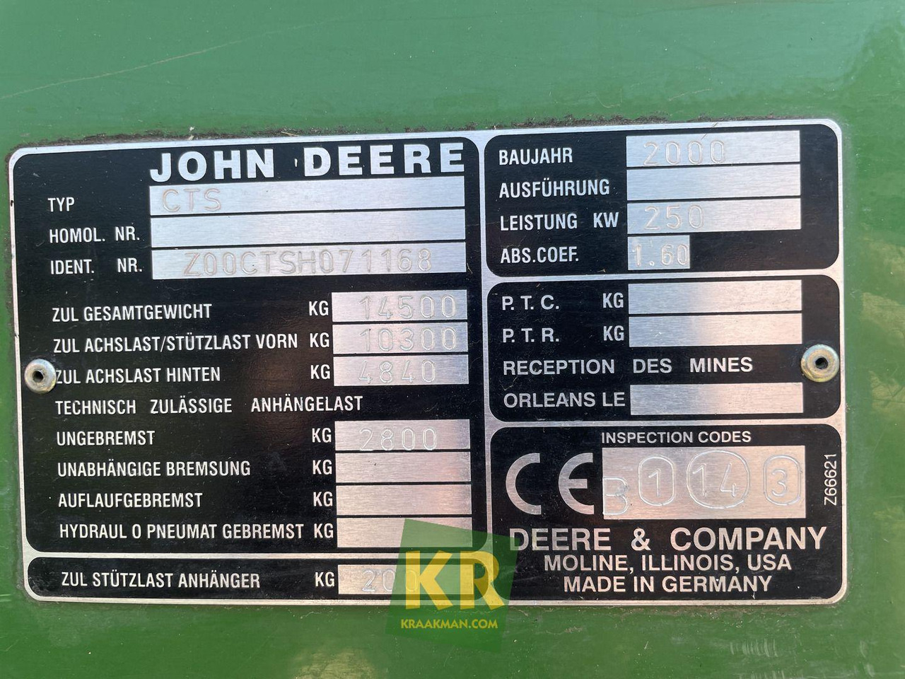 Moissonneuse-batteuse John Deere CTS