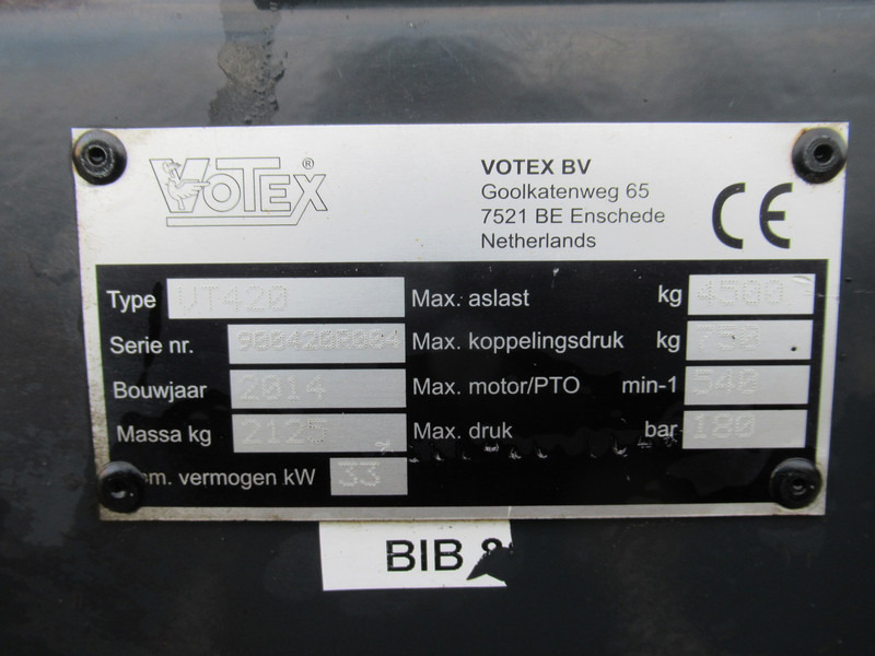 Motoculteur Votex VT420 Veeg-zuigmachine Zuigwagen Saugwagen