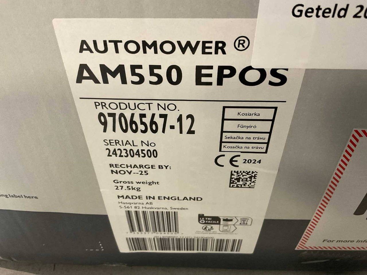 Motofaucheuse Husqvarna Auto Mower AM550 EPOS