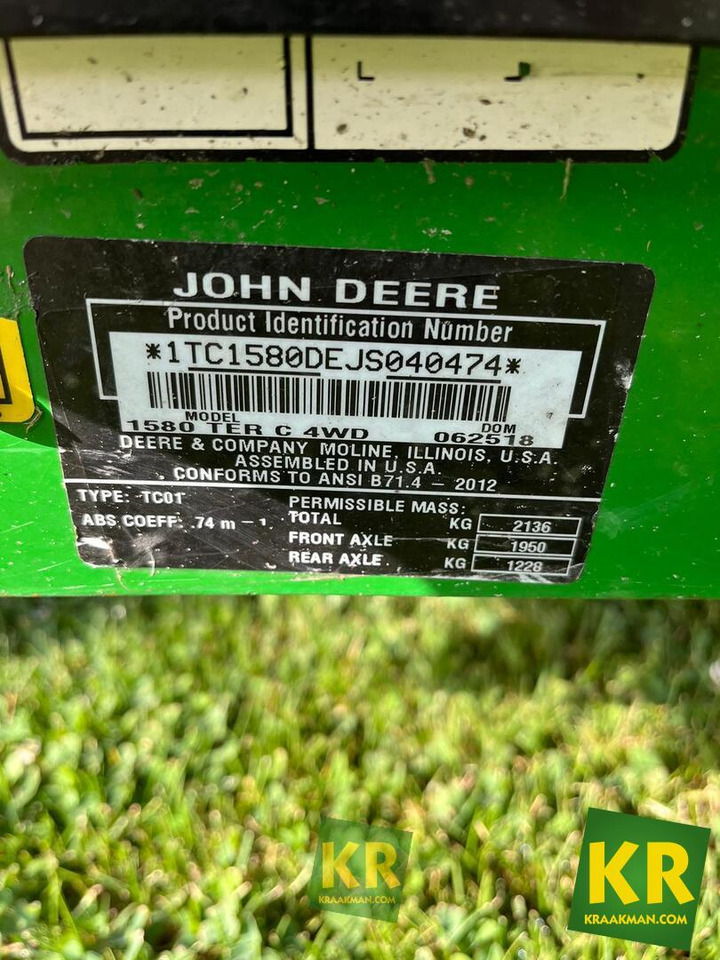 Motofaucheuse John Deere 1580