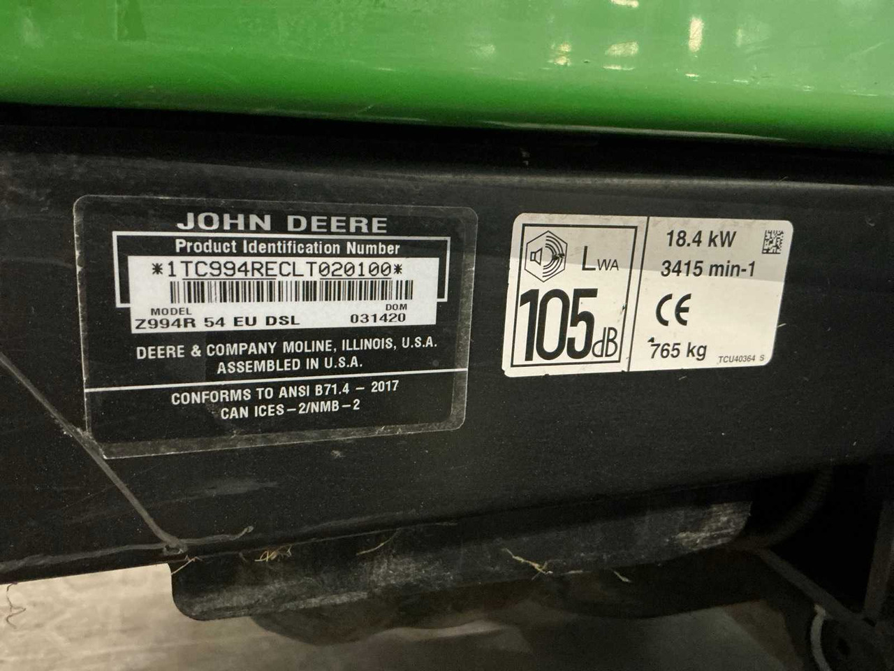 Motofaucheuse John deere Z994R