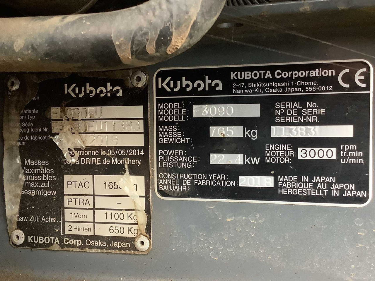 Motofaucheuse Kubota F3090