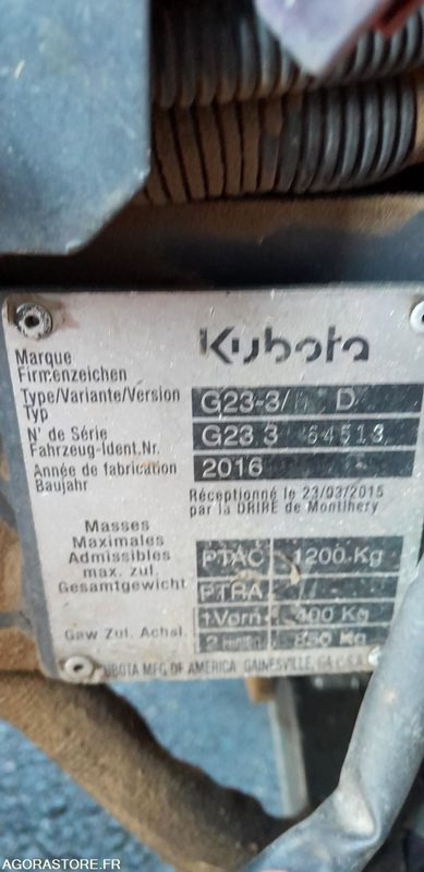 Motofaucheuse TONDEUSE AUTOPORTEE KUBOTA G23