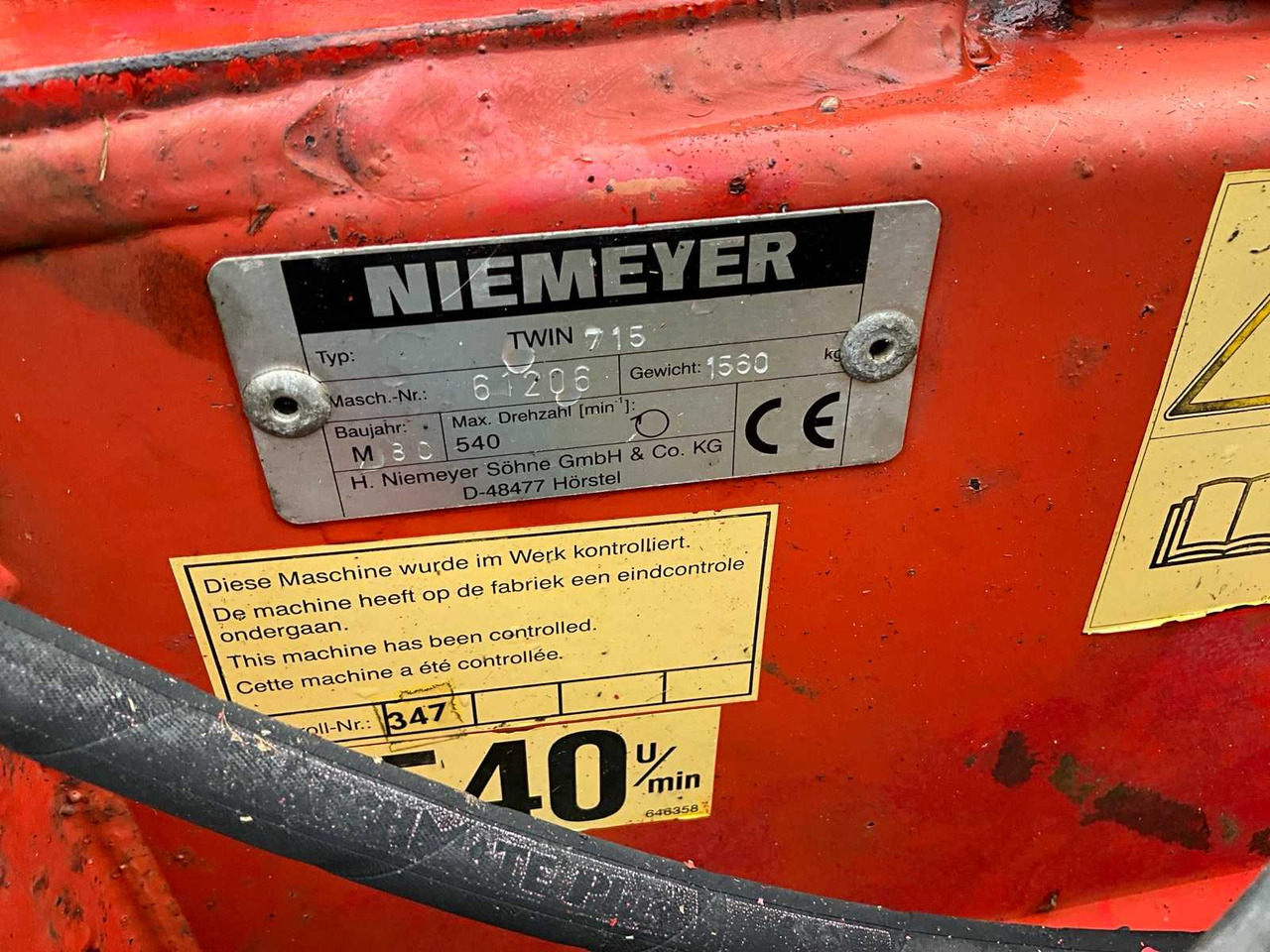 Machine agricole Niemeyer Twin 715-S