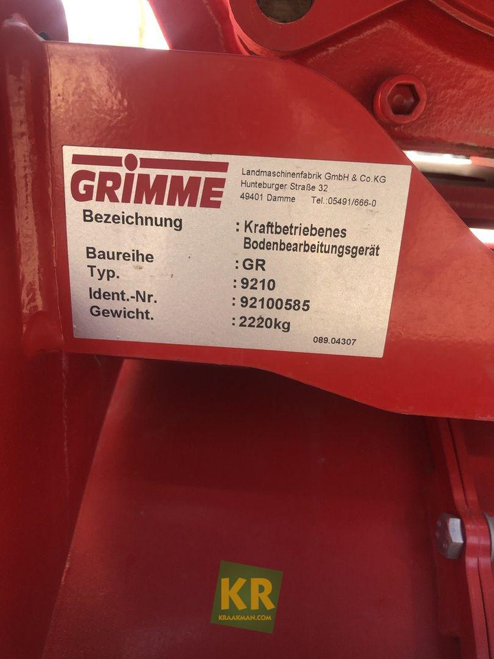 Outils du sol Grimme GR 9210