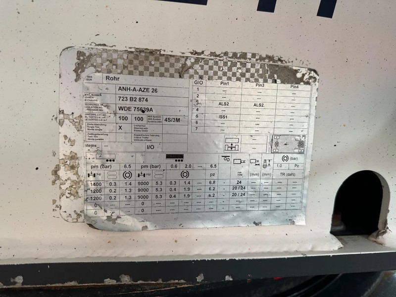 Remorque agricole ROHR FUEL Kraftstoff Benzin/Diesel 26.000L 4 Rooms ADR Pump