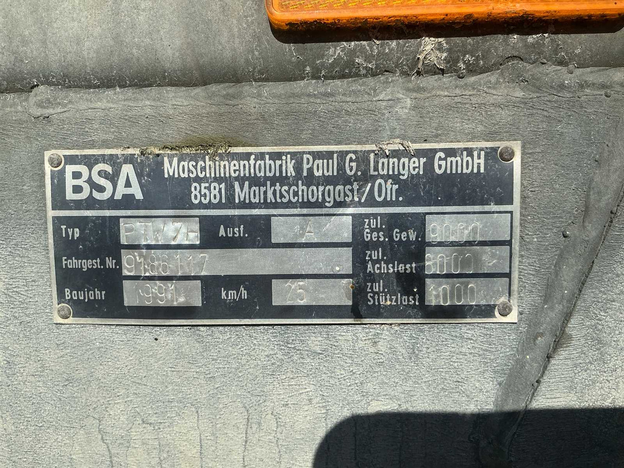 Tonne à lisier BSA PTW7H