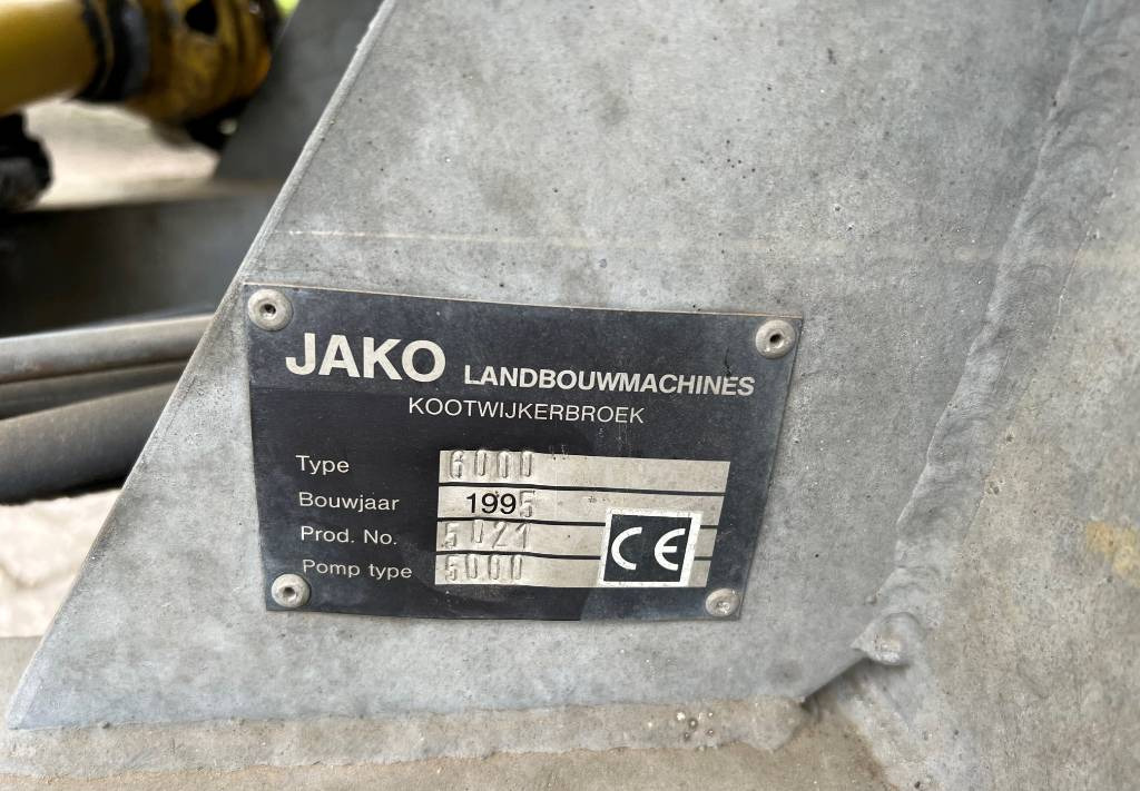 Tonne à lisier Jako + Slootsmid bemester tank 6000 liter
