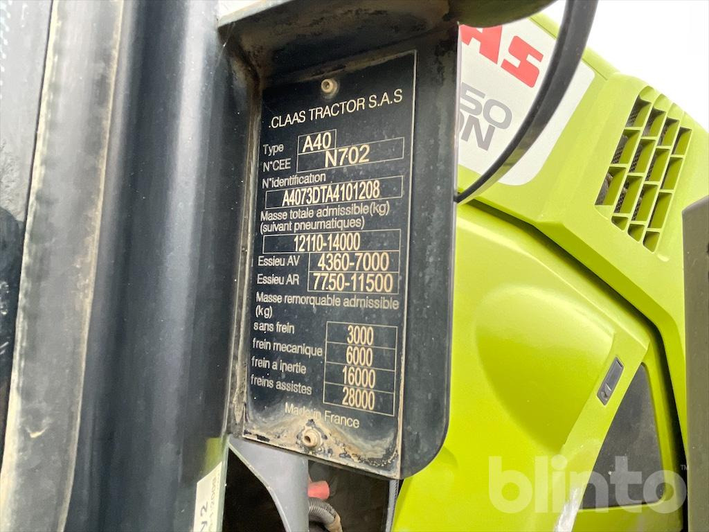 Tracteur agricole CLAAS 850 AXION (2015)