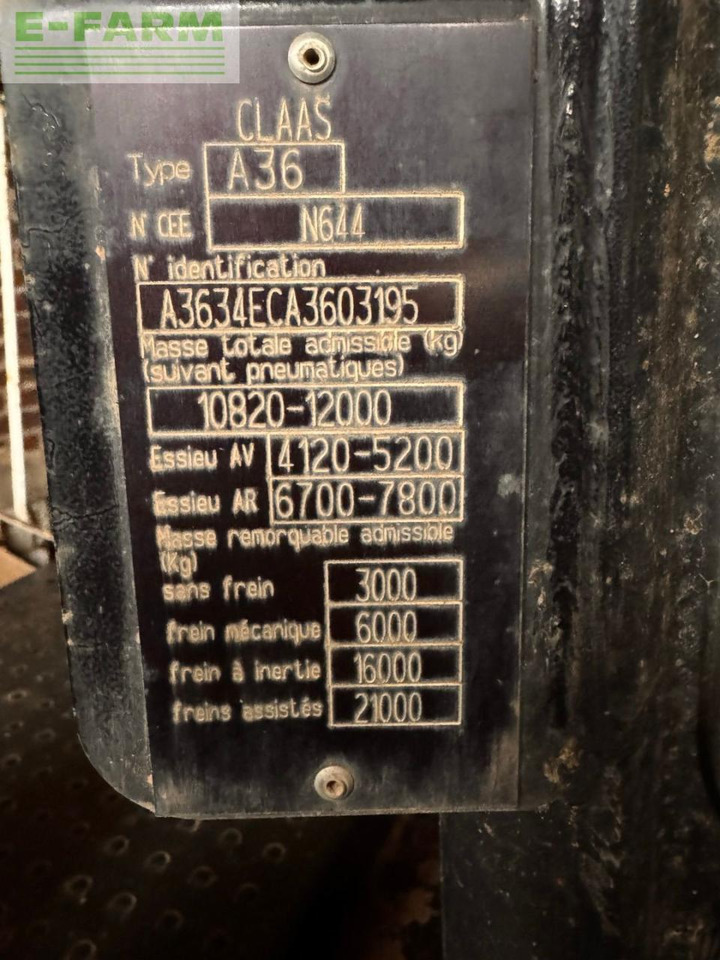 Tracteur agricole CLAAS ARION 650