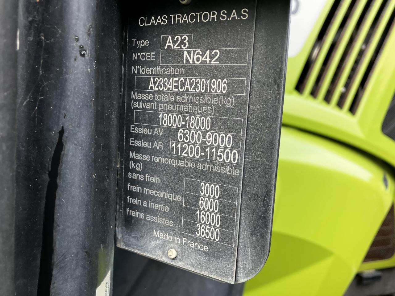 Tracteur agricole CLAAS Axion 950