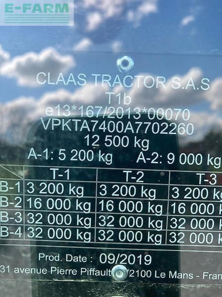 Tracteur agricole CLAAS arion 660 cmatic