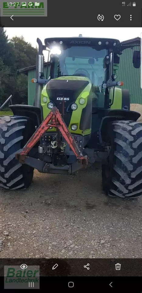 Tracteur agricole CLAAS axion 870