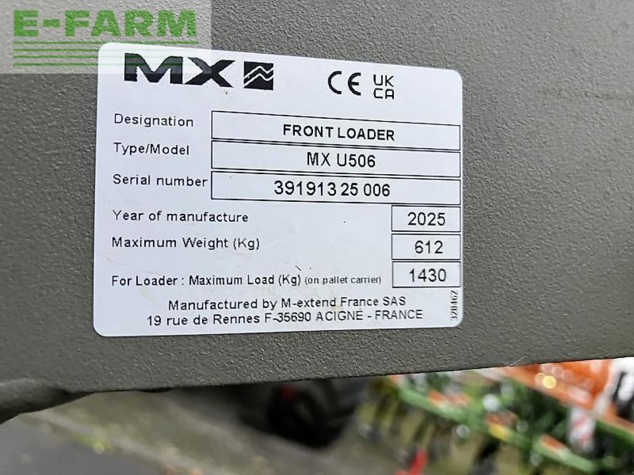 Tracteur agricole CLAAS axos 240 advanced mit fl u506