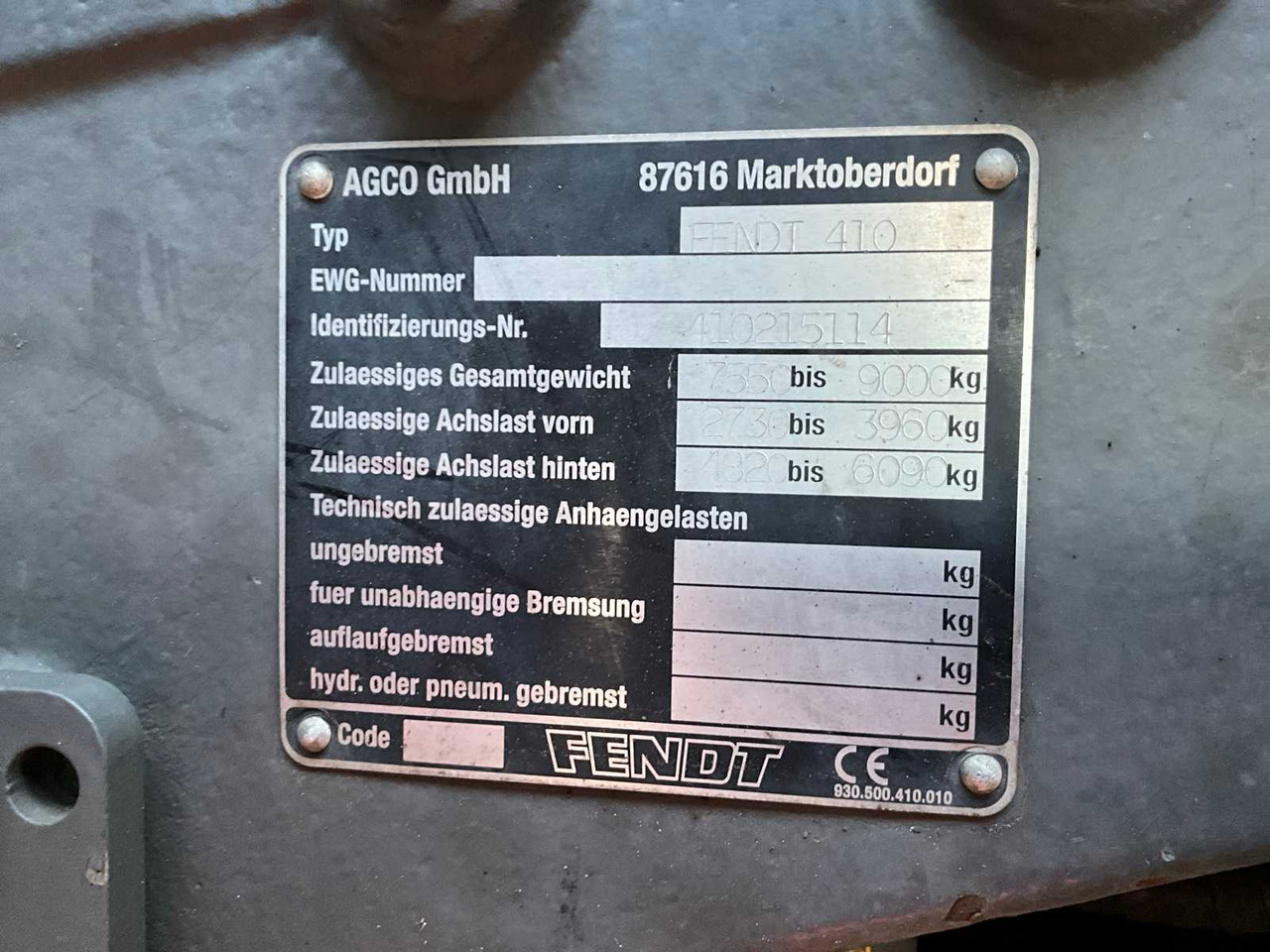 Tracteur agricole FENDT ALL-WHEEL DRIVE AGRICULTURAL TRACTOR (C)