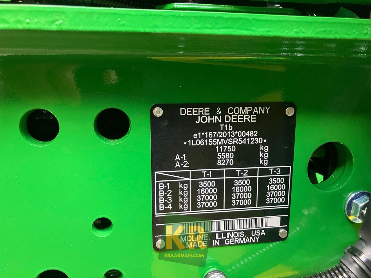 Tracteur agricole John Deere 6M 155