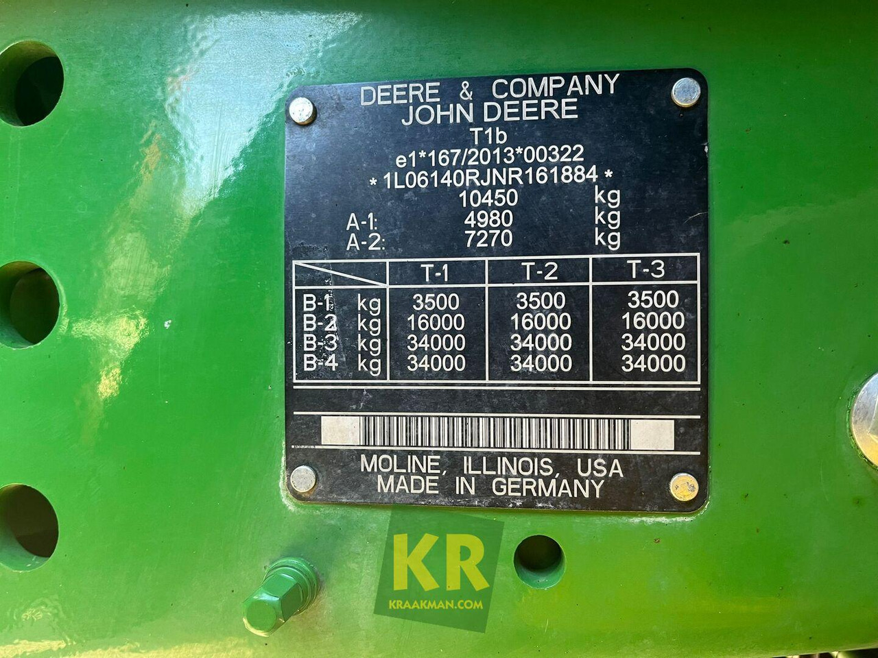 Tracteur agricole John Deere 6R 140
