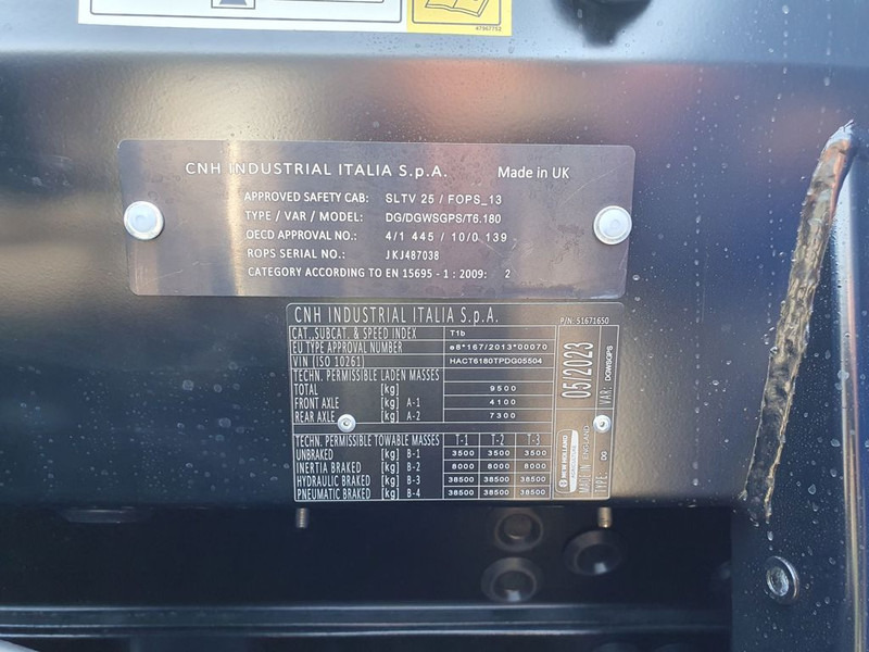 Tracteur agricole New Holland T6.180 DC
