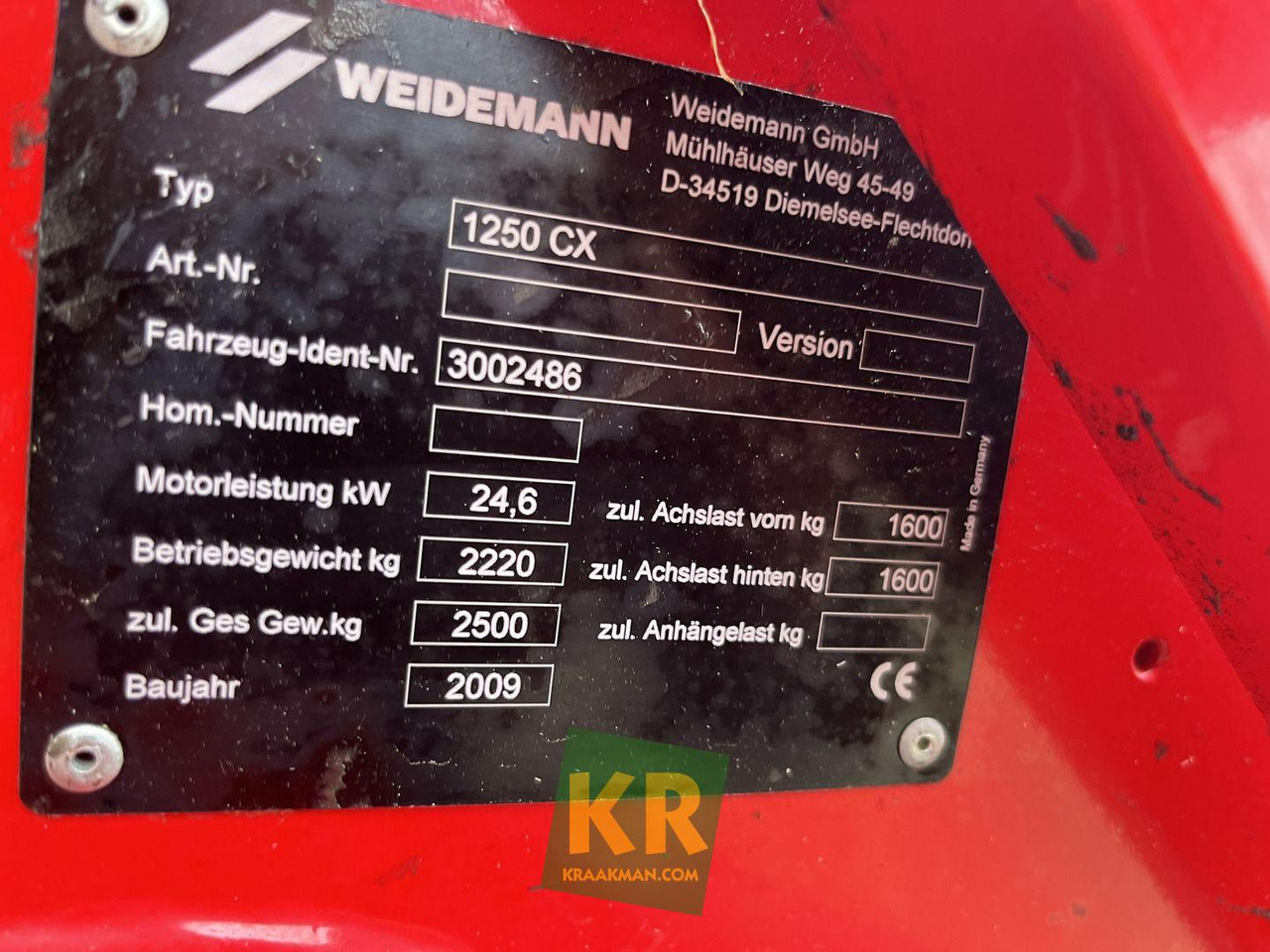 Valet de ferme Weidemann 1250 wiellader