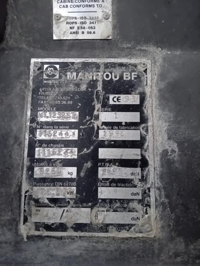 Chariot tout terrain Manitou 1232 turbo