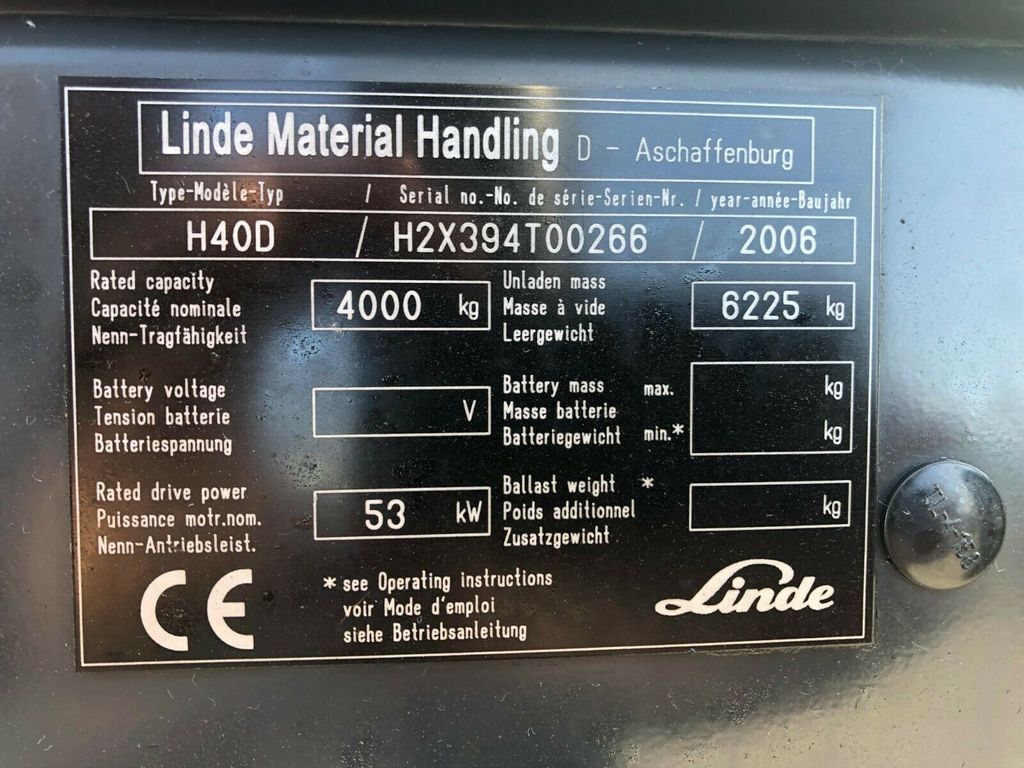 Linde H40D / Hubhöhe: 7m /  en leasing Linde H40D / Hubhöhe: 7m /: photos 13