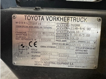 Chariot élévateur électrique Toyota 7FBMF 18 Duplex Sideshift 1.8 ton Elektra Heftruck: photos 4