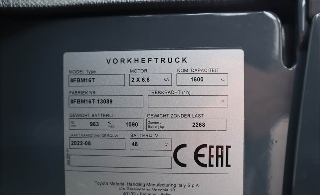 Chariot élévateur diesel Toyota 8FBM16T Valid inspection, *Guarantee! Electric, 55: photos 15
