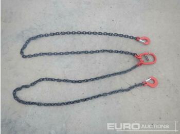 Matériel de manutention Unused 8mm x 3m Lifting Chain & Hooks: photos 1