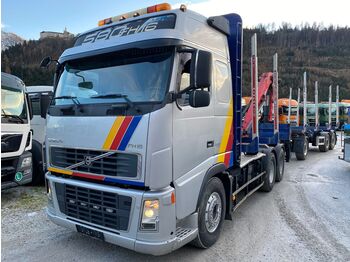 Volvo FH 16 -580  6x4 mit Kran und Anhänger  - camion grumier