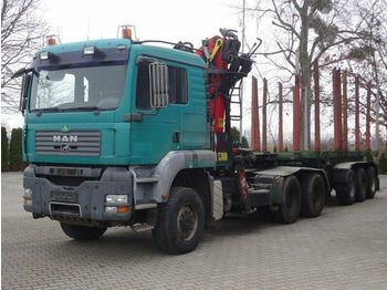 Remorque forestière, Camion MAN TGA 33.440 6X6 BL Holzkran Epsilon + Anhänger: photos 1