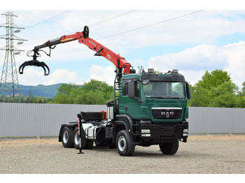 Remorque forestière, Tracteur routier MAN TGS 26.480 + PENZ 17.100SHL/6x6!: photos 1