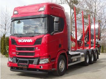 Remorque forestière, Camion grue Scania R500 XT 8x4 EURO6 Holztransporter wie NEU!: photos 1