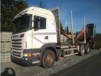 Remorque forestière, Camion Scania R730 V8 EEV Holz Kran: photos 1