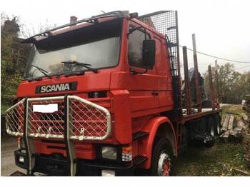 Remorque forestière Scania R 142H 420 6x4 forest truck + crane: photos 1