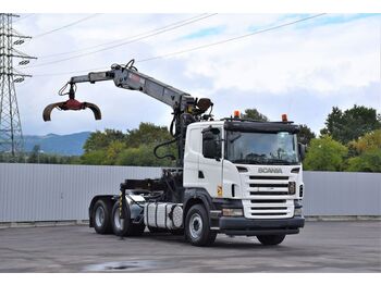 Remorque forestière, Tracteur routier Scania R 480* Sattelzugmaschine+JONSERED 2850 /6x4: photos 1