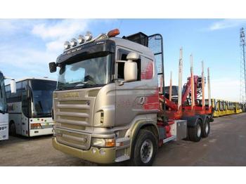 Remorque forestière, Camion Scania R 620 LB 6x4 Lumber truck with crane: photos 1