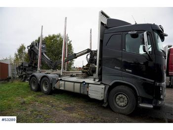Remorque forestière VOLVO FH16 550 6x4 Timber Truck with Crane and Trailer: photos 1