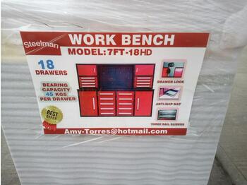 Équipement de garage Unused 2021 7'' Work Bench, 18 Drawers, Lock, Anti Slip Inners: photos 1