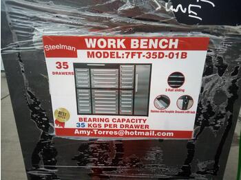 Équipement de garage Unused 2021 Steelman 7' Work Bench, 35 Drawers, 1 Cabinet, Lock, Anti Slip Inners: photos 1