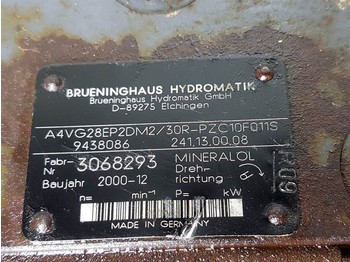 Hydraulique pour Engins de chantier Brueninghaus Hydromatik A4VG28EP2DM2/30R-R909438086-Drive pump/Fahrpumpe: photos 4