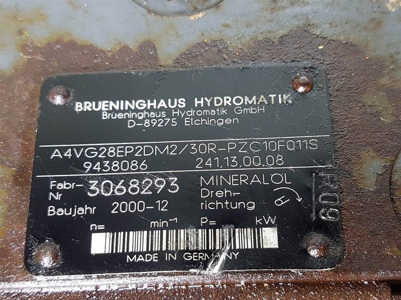 Hydraulique pour Engins de chantier Brueninghaus Hydromatik A4VG28EP2DM2/30R-R909438086-Drive pump/Fahrpumpe: photos 5