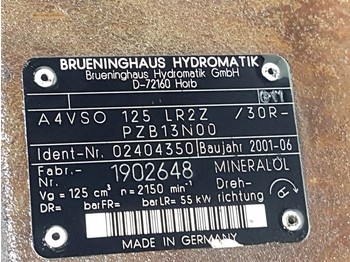 Hydraulique pour Engins de chantier Brueninghaus Hydromatik A4VSO125LR2Z/30R-R902404350-Drive pump/Fahrpumpe: photos 5