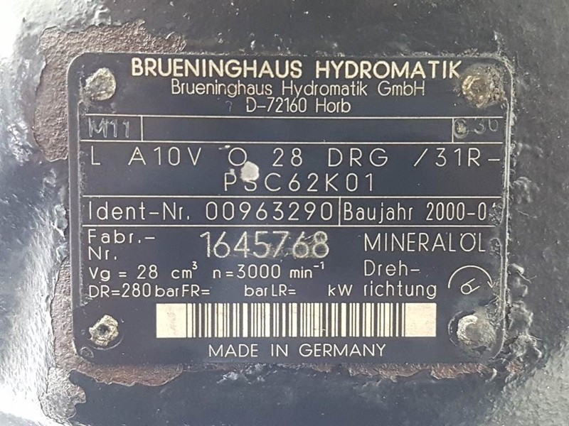 Hydraulique pour Engins de chantier Brueninghaus Hydromatik AL A10VO28DRG/31R-PSC62K01-Load sensing pump: photos 5