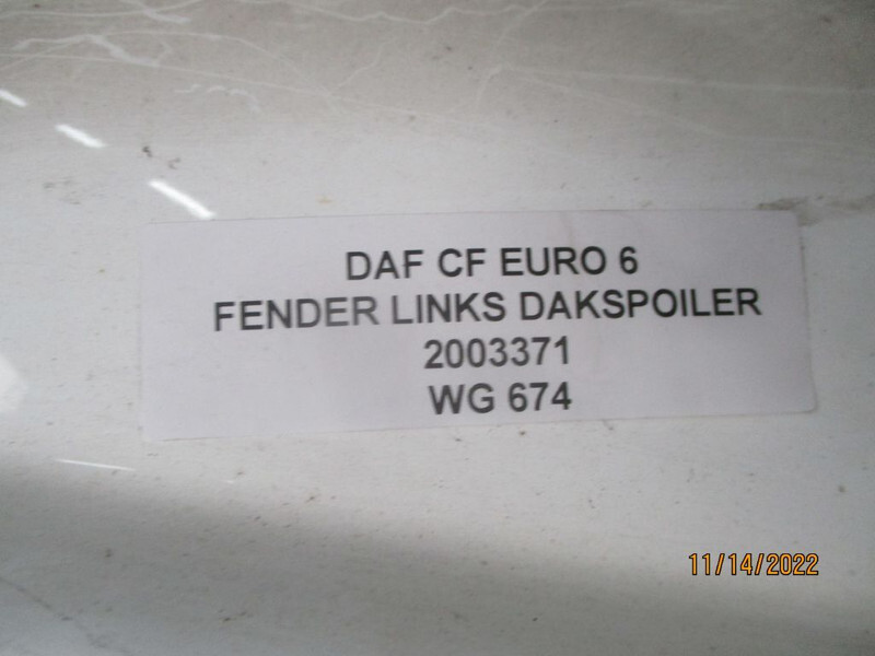 Cabine et intérieur pour Camion DAF 2003371 SPOILER DEEL CF EURO 6: photos 5