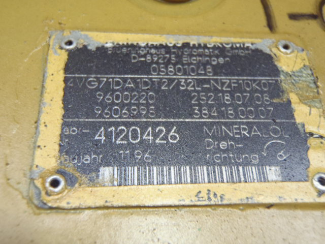 Pompe hydraulique pour Engins de chantier Hydromatik A4VG71DA1DT2/32L-NZF10K071E-S -: photos 2