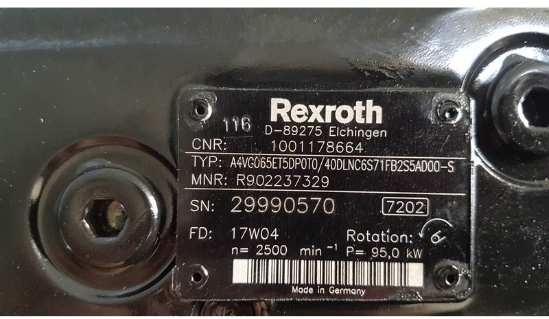 Hydraulique neuf Rexroth A4VG065ET5DP0T0/40DL - JLG 3006H - Drive pump: photos 5