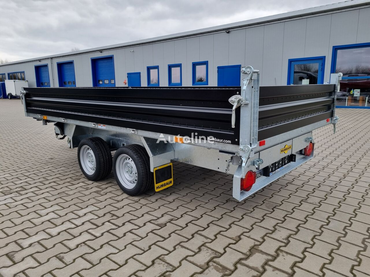 Remorque benne neuf Humbaur HTK 3500.37 dumping trailer tipper black paint steel sides 3.5T: photos 8