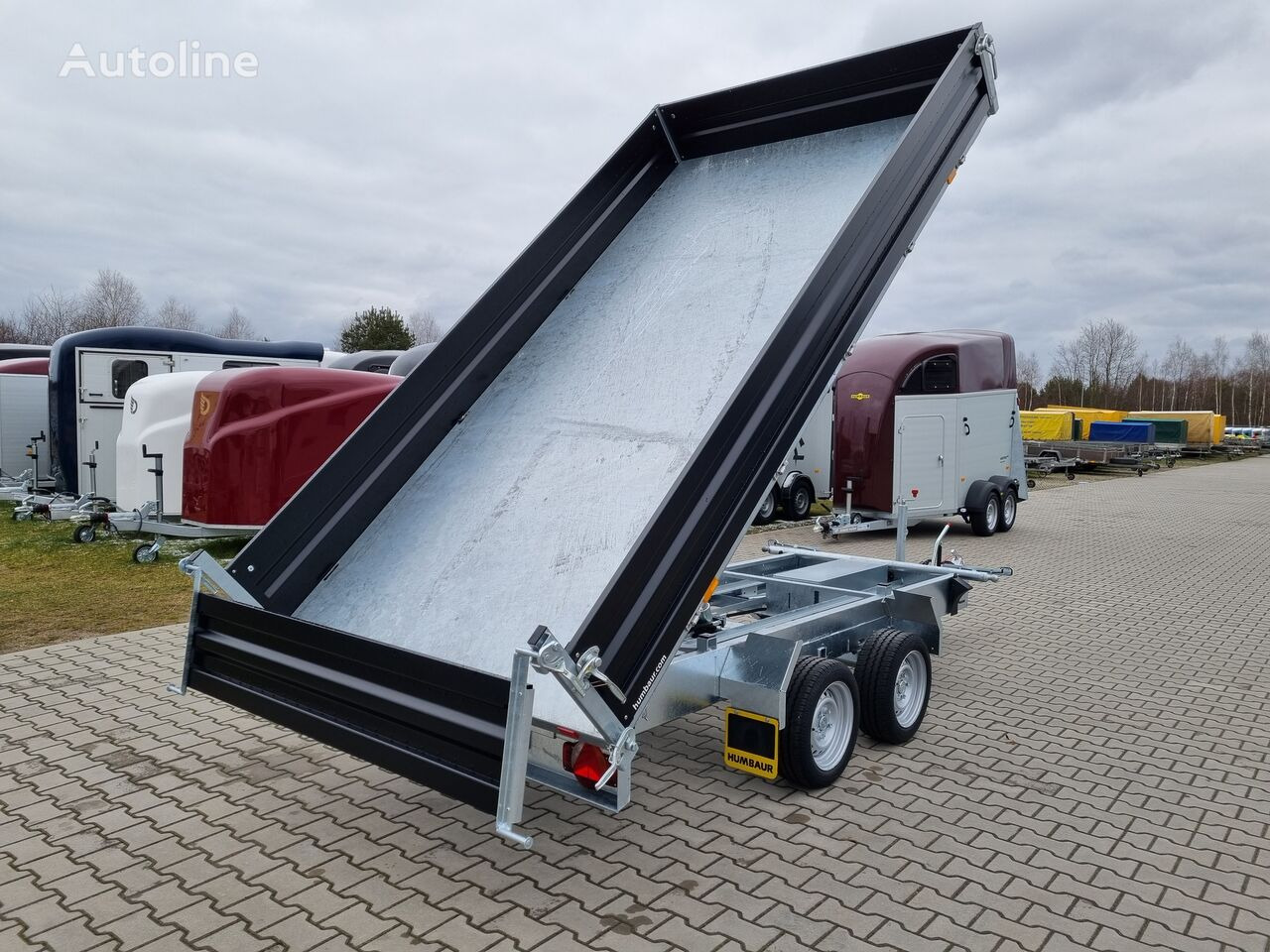 Remorque benne neuf Humbaur HTK 3500.37 dumping trailer tipper black paint steel sides 3.5T: photos 28