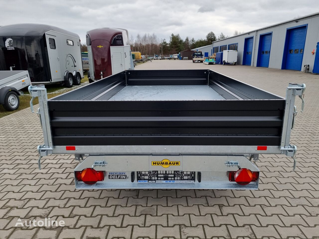 Remorque benne neuf Humbaur HTK 3500.37 dumping trailer tipper black paint steel sides 3.5T: photos 6