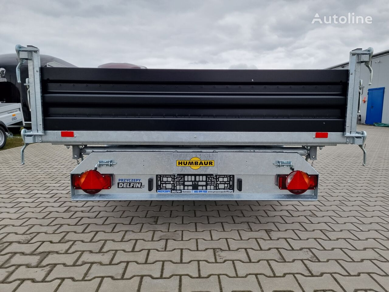 Remorque benne neuf Humbaur HTK 3500.37 dumping trailer tipper black paint steel sides 3.5T: photos 7